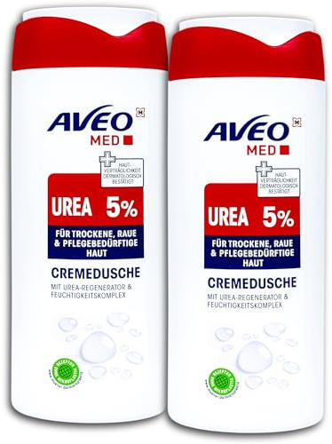 TOPDeal Aveo Med Instant Aid Cream Shower 5% Urea Shower Gel 2 x 250 ml Pack of 2