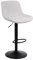 Ermnois Taburete de Bar, Taburete Giratorio con Respaldo, sillas de Bar Modernas Ajustables, Taburete Alto sin Brazos de Piel sintética para Isla de Cocina, Color Blanco