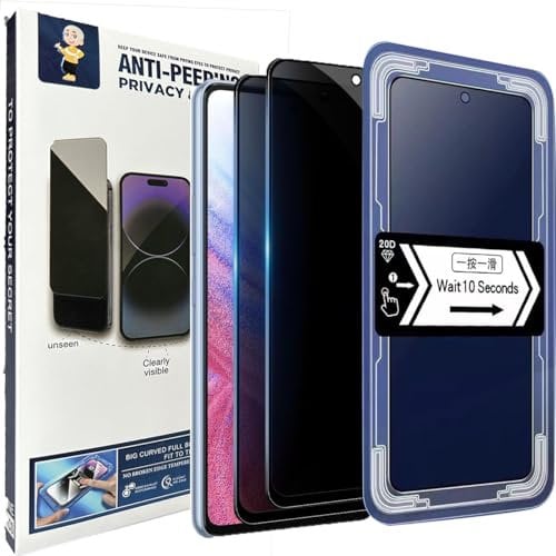 Spdymo Schutzfolie für Samsung Galaxy A53 5G/ A52s 5G/ A52 5G Sichtschutz, [2 Stück] Anti-Spähen Schutzglas Privatsphäre Displayschutzfolie mit Positionierhilfe, 9H Gehärtetes Glas Blickschutzfolie