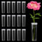 Prebarfun 16 Stück Reagenzgläser für Blumen, 11×3cm Blumenröhrchen Kunststoff,Transparent Reagenzglas Vase,Orchideenröhrchen mit Kappen für Blumengeschäfte Restaurants Cafés