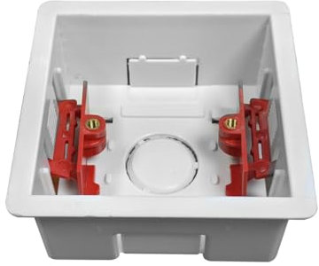 Dry Wall Back Box 1 Gang 47mm Plastic Single Dry Lining Plasterboard Wall Back Box 47mm Electrical Socket Switch Recessed Wall Pattress 47mm - 1 Back box Pattress