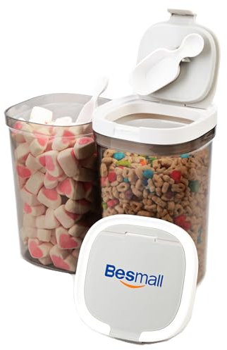 Vorratsdosen mit Luftdichte Deckel and Löffel, UV-Schutz Bpa Frei, Aufbewahrung von Lebensmitteln Pulver Behälter Aufbewahrungsbox für Pulver Kaffeebohnen Nüsse Zucker Mehl (2PCS-1.8L)