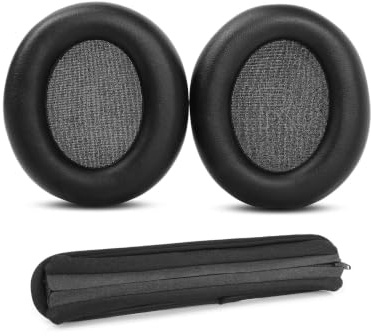 Soundcore Life Q30 BT Kopfhörer Premium-Proteinleder Ersatz Ohrpolster und Kopfbandpolster Kompatibel mit Anker Soundcore Life Q30 Q35 BT Kopfhörer Ersatzpolster