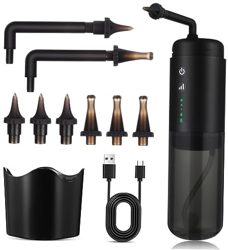 HAWILLOSCH Limpiador De Oídos Eléctrico De Presión Ajustables Kit De Irrigación Para Eliminación De Cerumen y Limpieza Del Canal Auditivo Portátil y De Usar