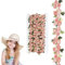 5 Yardas/4.57 Metros Encajes y Puntillas 20mm Pasamaneria Puntilla Adhesiva Ribetes Costura Bordado Encaje Puntillas Costura,para Manualidades Costura Boda Fiesta Decoración Hogar (Rosa)