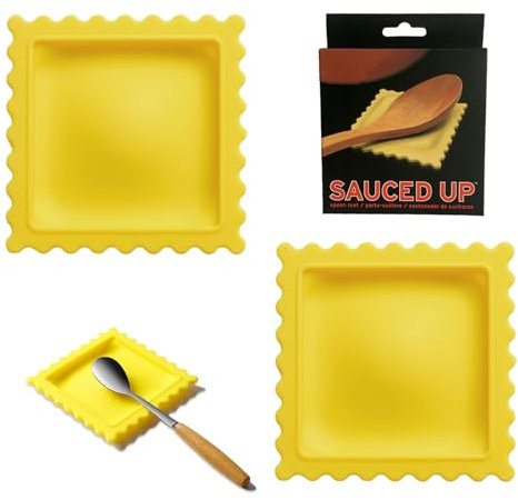 YIUWOD Juego de 2 Reposa Cucharas Cocina - Apoya Cucharas Cocina - Soporte Cucharas Cocina - Forma úNica de Wonton,Antigoteo,Mantiene Limpias Las Encimeras,Apto para Cucharas Y Palillos Chinos