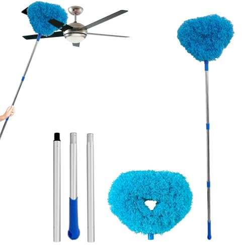 Ceiling Fan Cleaner, Reusable Duster, Extension Pole, Flexible Design, Multi- Cleaner, Ideal for Baseboards, Blinds, Cobwebs, Perfect for Home and Cleaning, (300g)