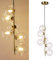 Alpinaluz Lámpara de Techo Colgante Lineal Palma con 6 Globos de Cristal Transparente y Estructura de Acero Dorado – Estilo Moderno Decorativo para Salón, Comedor o Entrada – 6 Luces G9