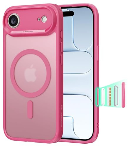 ESR für iPhone Air Hülle mit Kamerasteuerung Capture Button, Kompatibel mit Magsafe, Magnetische Handyhülle für iPhone 17 Air Case, Zertifizierter Militärschutz Starke Stoßfest, Matt Rosa