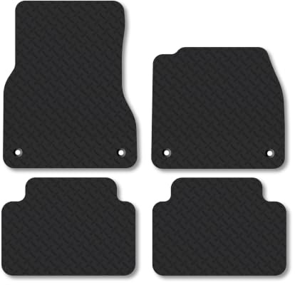 Audi A6 e-tron (2025+) [Avant, Sportback] 5mm Rubber Car Mats | Heavy Duty Rubber Tailored Fit Floor Mats Full Coverage Durable Waterproof Accessories Easy Clean Anti Slip Made in the UK
