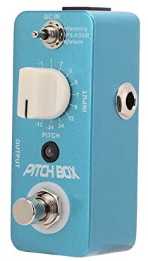 aqxreight Gitarren-Pitch-Shifts-Pedal, Metallblau, Reverb-Effektpedal mit 3 Modi, Reines Straight-Through-Design, Reichhaltiger Harmonizer, Effe-Gitarren-Pitch-Shifts-Pedal, Shifter-, Gitarre