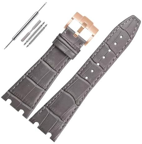 NNEAOTAQQ Leder-Uhrenarmband, Ersatzband, Herren-Damen-Armband, 26 mm | Kompatibel mit Audemars Piguet Royal Oak Offshore AP 15400/15500/26331