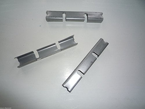 3 Stück Niro Edelstahl Gittermattenverbinder für 8-6-8er Matte Mattenverbinder Zaun Verbinder Doppelstab Doppelstabmattenzaun Mattenzaun Industriezaun Doppelstabzaun Stabmattenzaun Stabgittermatten