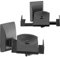 suptek Dual Side Clamping Bookshelf Speaker Wall Mounting Bracket Adjustable for Large Surrounding Sound Speakers, Hold up to 30kgs Each Black SPM201XL (2 Packs)