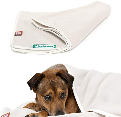 Doctor Bark | kuschelige Hundedecke waschbar bis 95°C, hygienische, weiche Fleecedecke für Sofa und Hundebett, Flauschige Haustierdecke - Made in Germany (L - 120x90 cm/Hellbeige)