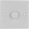 Invero 1 Gang 1 Way 150W Single Round LED Dimmer Switch Standard Square White