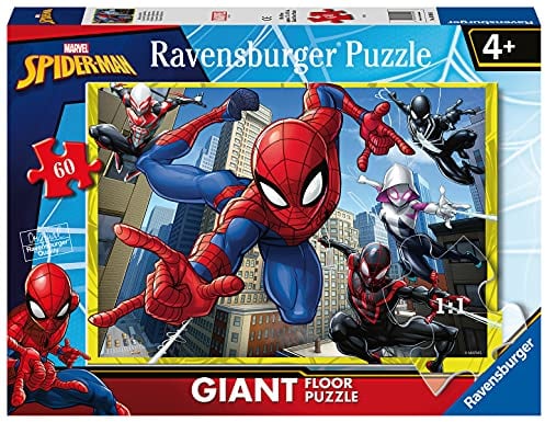 Ravensburger Marvel Spiderman Toys - 60 Piece Giant Floor Jigsaw Puzzle for Kids Age 4+