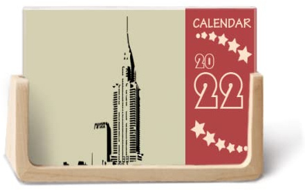New York USA Building Art Deco Fashion 2022 Tischkalender Planer 12 Monate