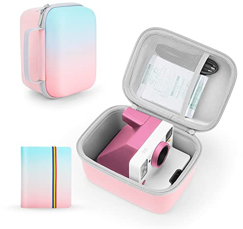 YINKE Étui Housse et Albums Photos pour Polaroid Now 9027/9056/9055, Now+ 9062, Onestep+ 9010, Onestep 2 VF 9020, Coque Rigide Rangement Sac de Voyage pour La Protectio(Pente)