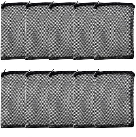 MiOYOOW 10PCS Aquarium Media Mesh FilterBag Fish Tank Mesh Bags mit Reißverschluss Filter Media Bag für Aquarium Swimming Pool Pond (Grob/Feinmaschig)