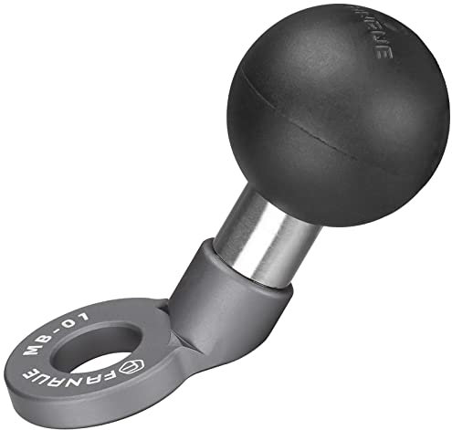 FANAUE MB-1UK Angled Bolt Head Adapter Ball Base with 10mm Mounting Hole for RAM Mounts B Size Double Socket Arm and Bike Motorcycle Phone Holder, Aluminum 1 Ball Head for Mirrors Lever or Round Bar