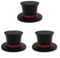 3 Pcs Wine Stoppers,Reusable Silicone Stopper Cap Wine Bottle Top Hat Bottle Stoppers Suitable For Red Wine(black)