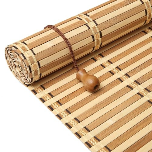 Tenda di bambù per Interni, Tapparella di bambù Naturale, Tenda da sole di Bamboo, Protezione Solare, per Porte e Finestre