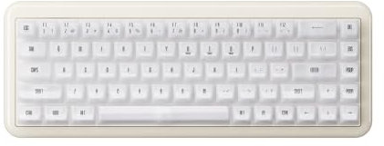 Akko YU01 Mechanical Keyboard Hot Swappable Gaming Keyboard with Transparent Keycaps RGB Backlit 2.4G Wireless/Bluetooth/Wired 68-Key Keyboard,US Layout (White Jade, V3 Piano Pro Switch)