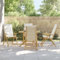 Xichuzi Bistrostühle 4 STK. Klappbar mit Cremeweißen Kissen Bambus, Gartenstühle, Balkonstuhl, Terrassenstühle, Gartensessel, Garten Stühle, Gartenmöbel, Balkon Stühle - 3208927
