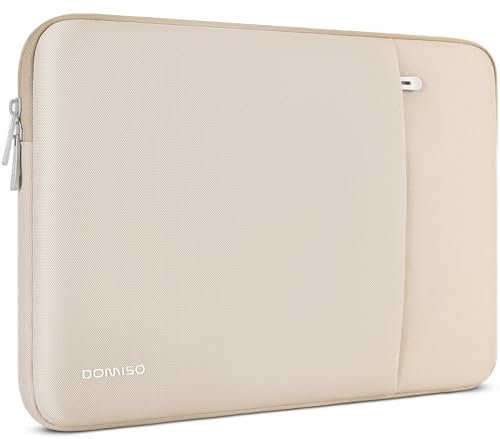 DOMISO 17,3 Pouces Sacoche Ordinateur Pochette Ordinateur Mode Antichoc Étanche Sacs et Housses pour Ordinateur Portable pour 17-17,3 HP Dell ASUS Chromebook MSI Notebook,Beige