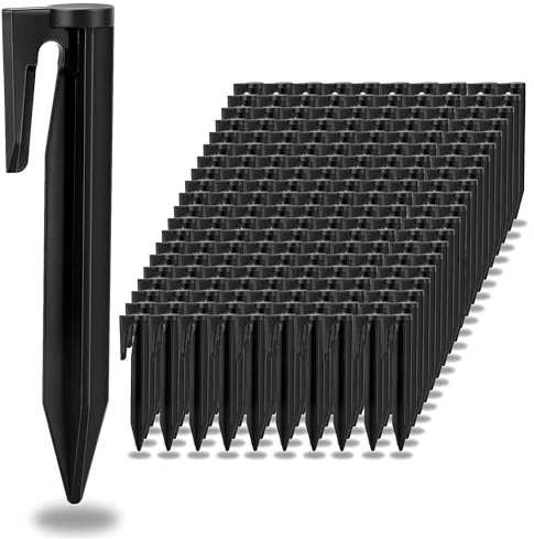 Picchetti per robot tosaerba, 200 pezzi, picchetto, gancio da terra, picchetti da giardino, in plastica, compatibile con robot tosaerba Gardena Worx Bosch