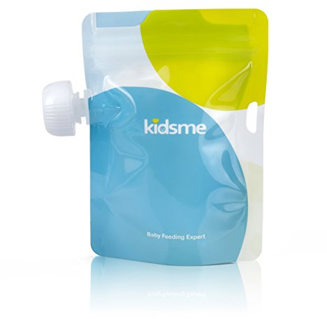 kidsme wiederverwendbare Quetschbeutel (180 ml) Quetschies zum Selbstbefüllen, 4er-Pack