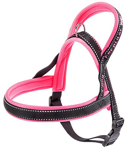Ferplast Pettorina Cane Pettorina di tipo svedese per cani SPORT DOG P S, Ottima vestibilità, Soffice imbottitura, Cuciture riflettenti, Etichetta per nome dell'animale, A: 48 cm - B: 58÷71 cm Fucsia