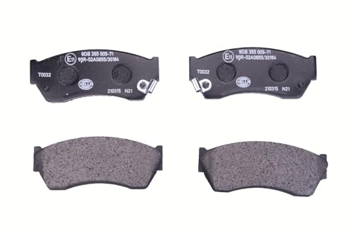 HELLA PAGID 8DB 355 005-711 Bremsbelagsatz - T0032 - Dicke/Stärke: 15mm | Kompatibel mit: SUBARU JUSTY II, SUZUKI ALTO IV, ALTO V, CAPPUCCINO, SWIFT Cabriolet, SWIFT I, SWIFT II Schrägheck