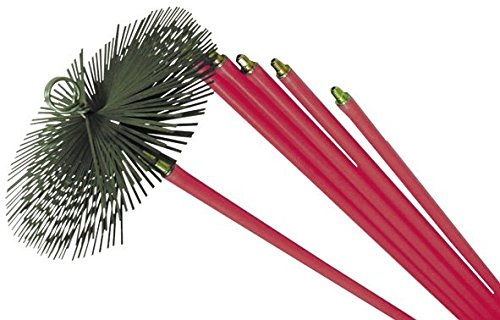 KIT PER PULIZIA CANNA FUMARIA SCOVOLO 25 cm +6 ASTE DA 1,4 MT CALDAIA STUFA