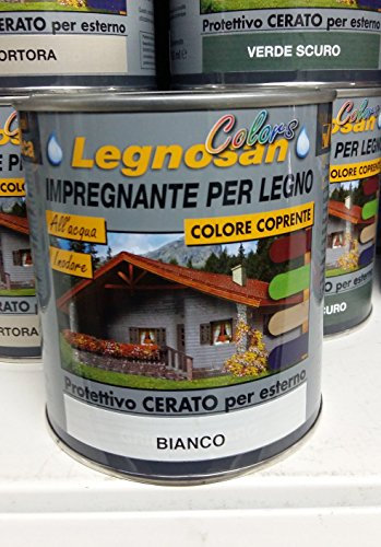 Veleca Legnosan Colors Impregnante all'acqua per legno 750ml (Bianco)