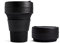 STOJO Tasse à café pliable On-The-Go – 355 ml – Tasse de voyage réutilisable et pliable en silicone avec couvercle – Portable, format de poche – Passe au lave-vaisselle – Encre