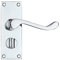 Project Victorian Scroll Door Handles - Privacy Set - Polished Chrome