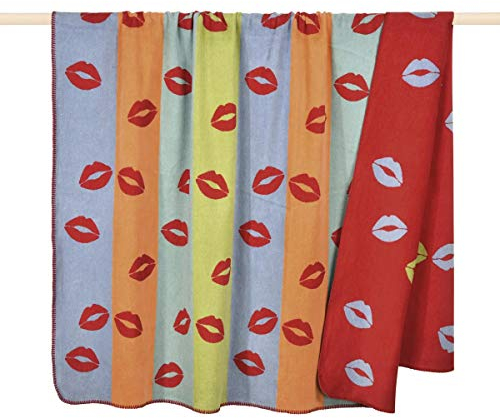 pad - Decke - Wohndecke - Kuscheldecke - Lips/Lippen - Multi - 150x200 cm