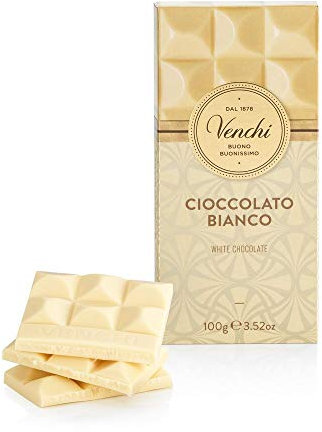 Venchi - Tablette de Chocolat Extra Blanc, 78 g - Vanillé - Sans Gluten