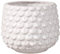 Bloomingville Blumentopf Pinecone Retro Übertopf Vintage Pflanztopf für Zimmerplanzen, Sukkulenten S (9,5 cm ø) Öffnung: 7 cm ø, weiß, Keramik