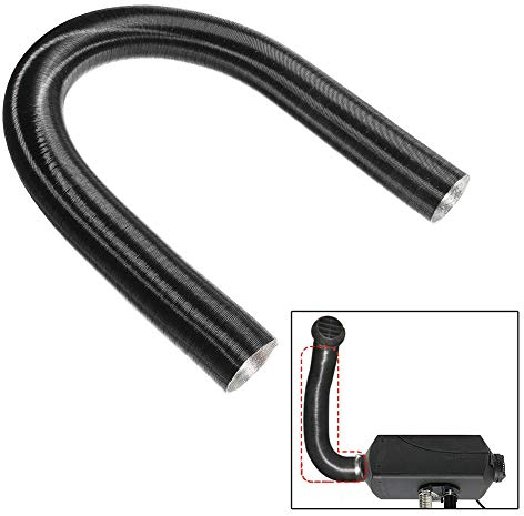 LZDseller01 - Tubo riscaldante per Riscaldamento, 60 mm, Condotto di sfiato dell'Aria Calda per Webasto, per piallatrice, condotti in Alluminio, Nero, 60 mm