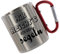 CreaLuxe Edelstahltasse mit Karabiner - Mir reichts ich GEH segeln - 330ml, Tasse bedruckt, Kaffeetasse, Bürotasse, Metalltasse mit Name