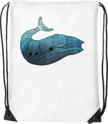 Wooden Blue Whale Submarine Nature Animal Kordelzug Sack Sack Wanderhalle
