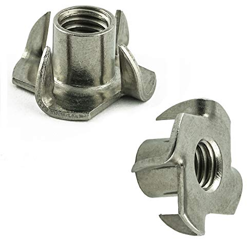 M4 (10 Stück) Einschlagmuttern mit Gewinde für Holz - Edelstahl VA A2 V2A - Schlag-muttern rostfrei | AGBERG