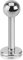 Piercing Stab Stecker Lippenpiercing Ohrpiercing Labret Lippe Ohr Tragus Helix Platte Madonna Stud mit Kugel Innengewinde Klein 1,6mm x 10mm x 3mm Silber