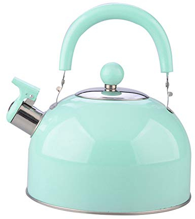 Bouilloire Sifflante Inox,théière En Acier Inoxydable,Bouilloire En Acier Inoxydable Pour Plaques à Induction (Vert)