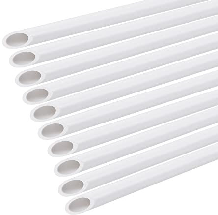 GOONSDS Tube en Fibre De Verre Blanc - pour La Transformation du Modèle De Construction De Table De Sable, Matériau De Modèle en Plastique De Tube Rond 10Pcs,Blanc,8mmx4mmx500mm