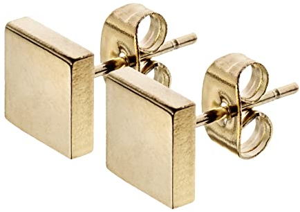 SMYKKO Ohrstecker Aurinko Silea | Edelstahl | Frauen | Damen | Mädchen | Steel | Earring | viereck | quadrat (Gold)