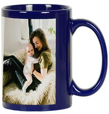 Printtoo Collage De Fotos Personalizado Taza De Cafe Best Mom Ever Imagen De Encargo Copa De CER¡Mica Lavavajillas Y Caja De Microondas- 11 Oz- Blue